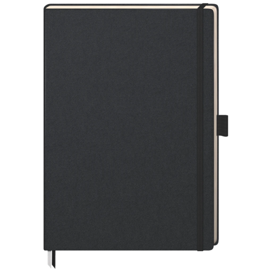 Notizbuch Kompagnon Klassik Bucheinbandstoff Maestro, A4, liniert schwarz (Lagerware)