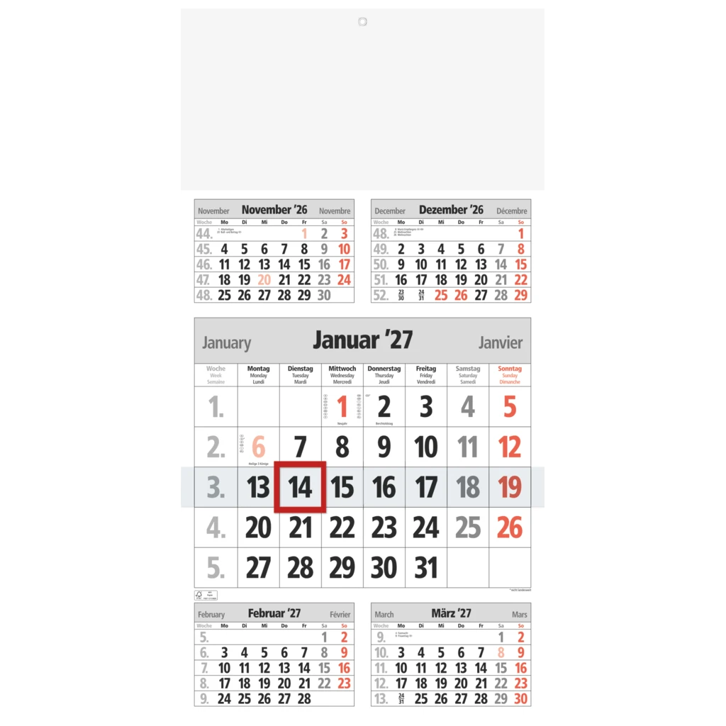 Mehrmonatskalender Modell 702 81
