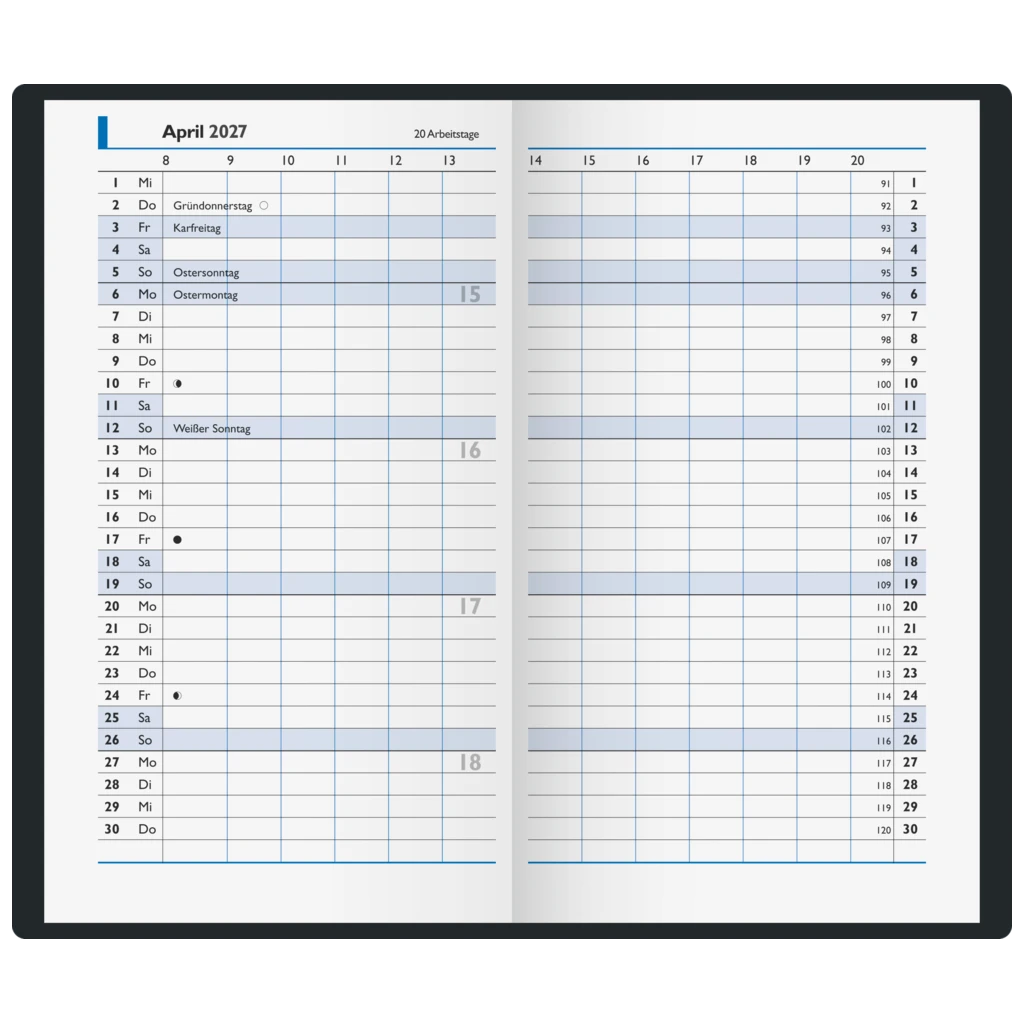 Taschenkalender Modell 10 D Extra