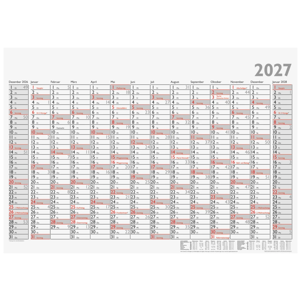 Plakatkalender Modell 79 D