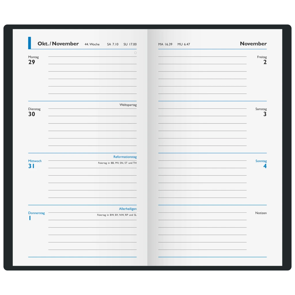 Taschenkalender Modell 89 D
