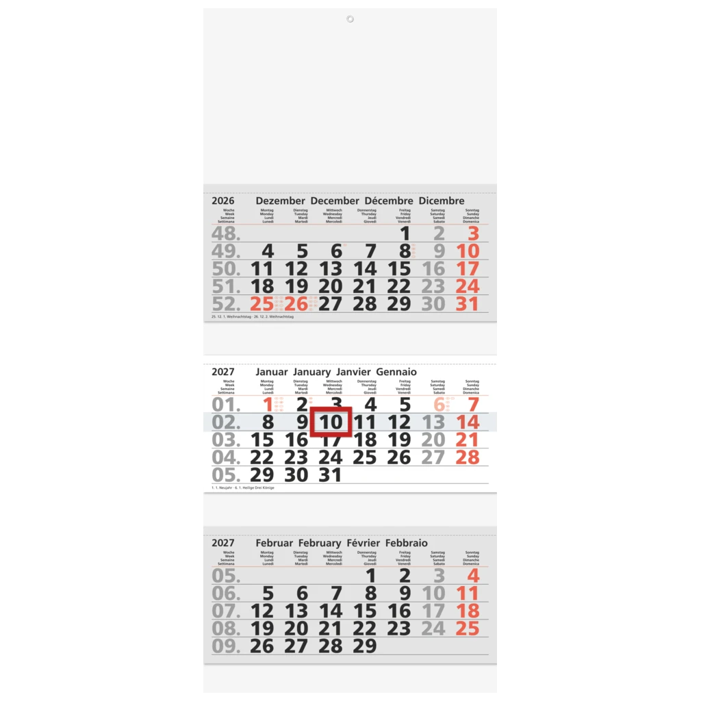 Mehrmonatskalender Modell 702 92
