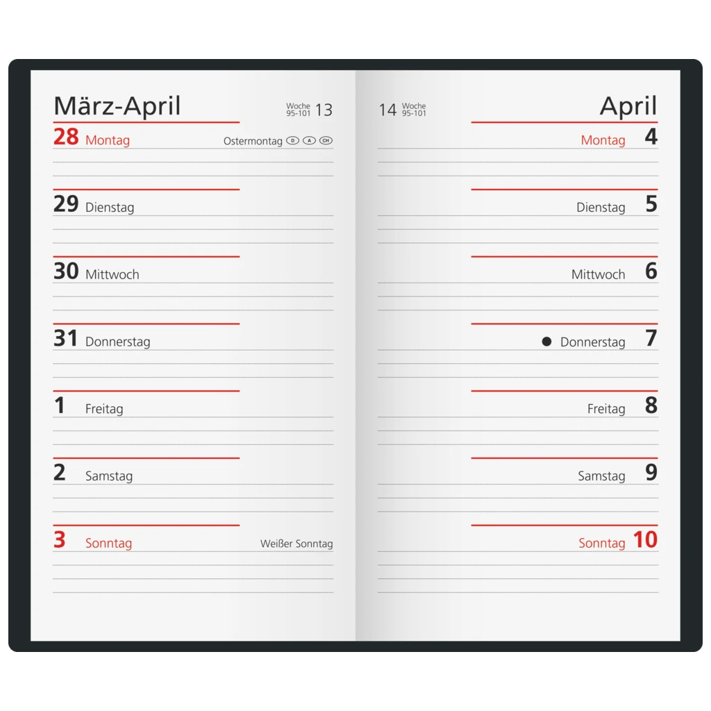 Taschenkalender Modell 715
