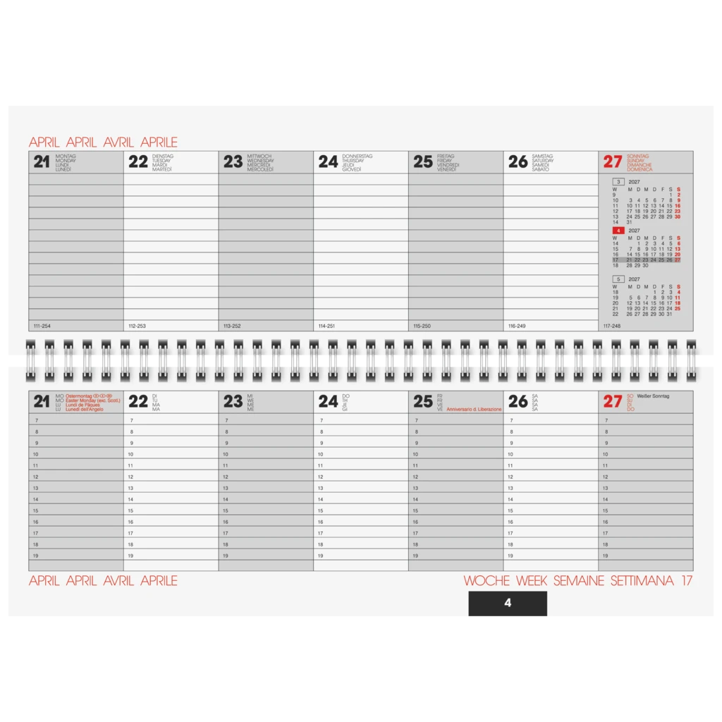 Tischkalender Modell 772 Chromoluxkarton (unbedruckt) weiß (Lagerware)